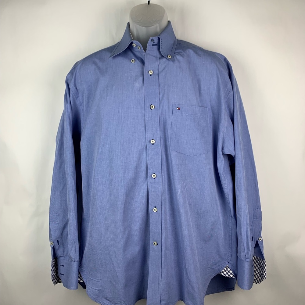 Tommy Hilfiger Unique Dress Blue Shirt Medium